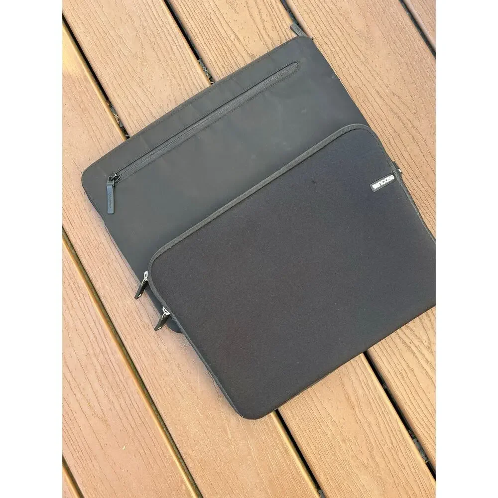 Encase laptop sleeves 12” and 13” two pack bundle black neoprene fleece sleeve